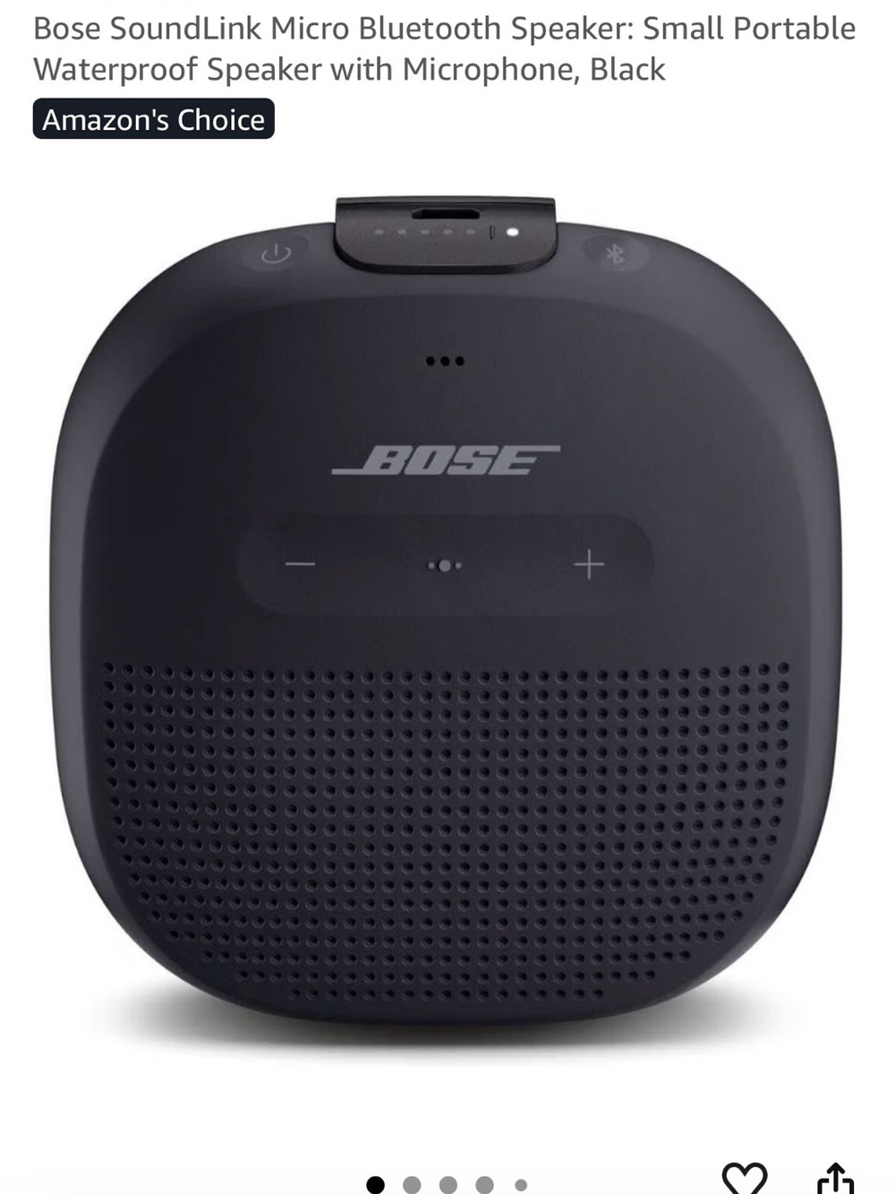 Bose SoundLink Micro Portable Bluetooth Speaker — Black